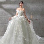 TVC697 Váy Cưới Làm Lễ, Đầm Cưới Đi Tiệc, Cúp Ngực, Hoạ Tiết