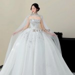 TVC818 Váy Cưới Làm Lễ, Đầm Cưới Thiết Kế, Cúp Ngực, Đính Đá